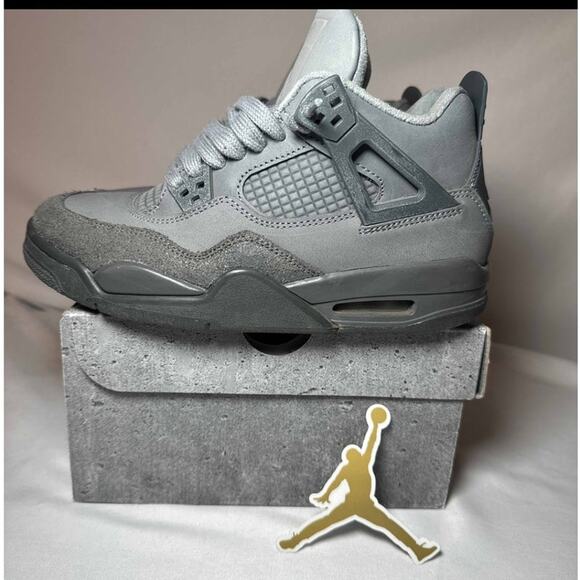 Size 5.5 - Nike Air Jordan 4 Retro SE GS Wet Cement Men's Shoes Ships Now - Picture 9 of 10